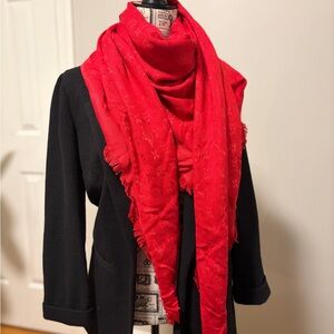 Louis Vuitton Vibrant Red Scarf